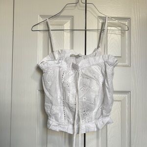 White Eyelet Women's Top